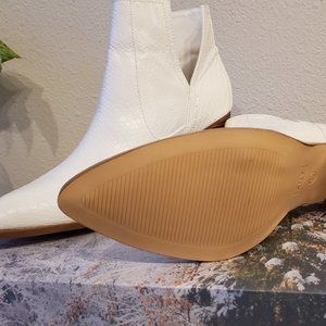 White Snake Skin Boots